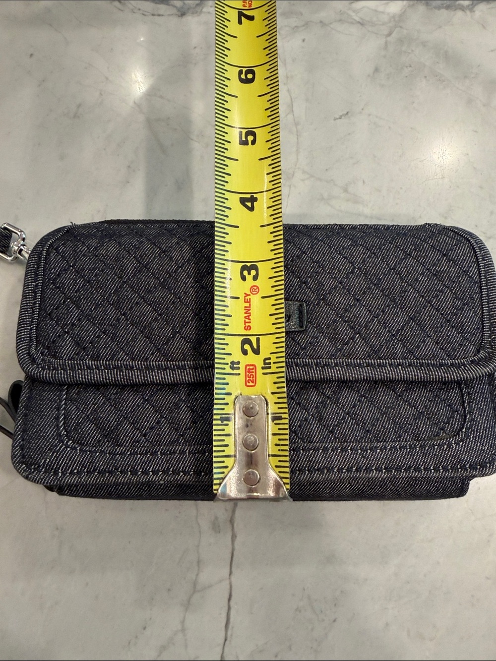 Vera Bradley Quilted Denim-Style Wristlet in Dark Blue-Gray - Picture 9 of 13